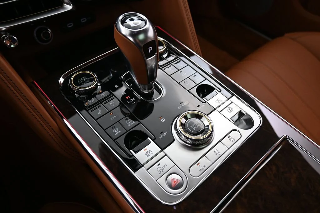 2026 Bentley Flying Spur interior, center console, Saddle
