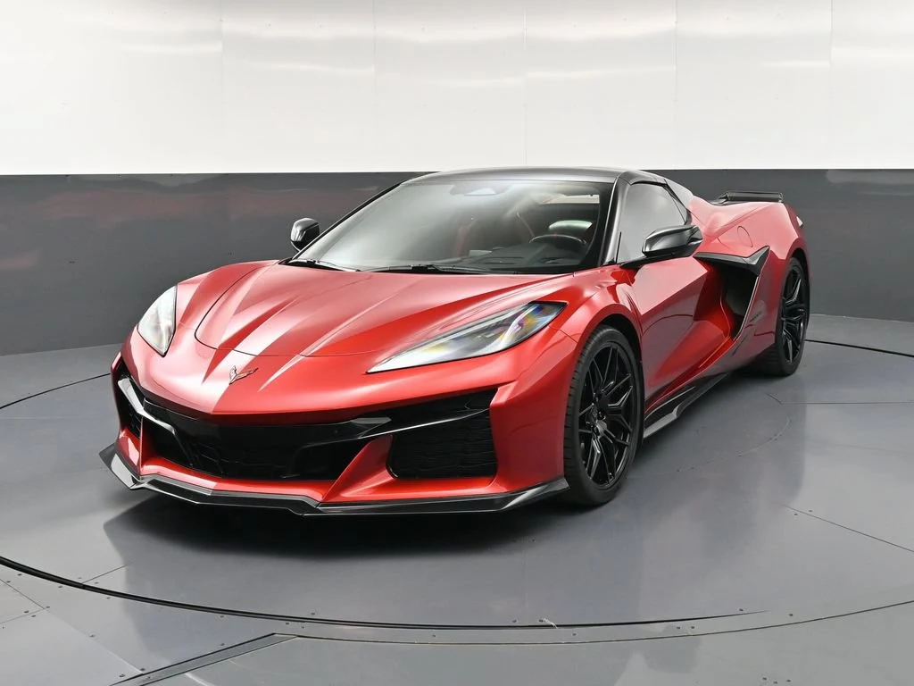 2025 Chevrolet Corvette Z06 Convertible for sale, front three-quarter view, Red