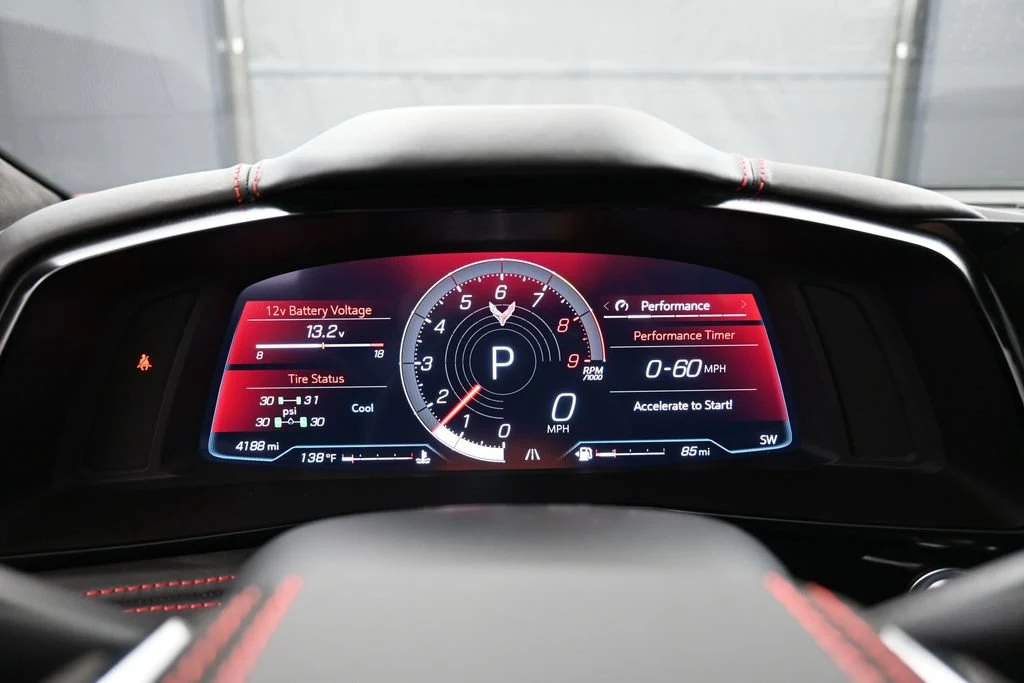 2025 Chevrolet Corvette Z06 Convertible interior, Jet Black Interior/Adrenaline Red Seats