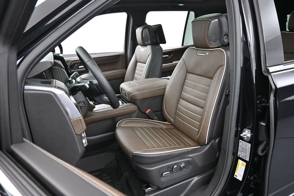 2026 GMC Yukon Denali Ultimate interior, seats, Woodland Mahogany