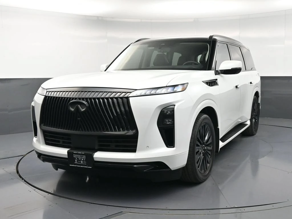 2025 Infiniti QX80 Sensory for sale, front three-quarter view, White