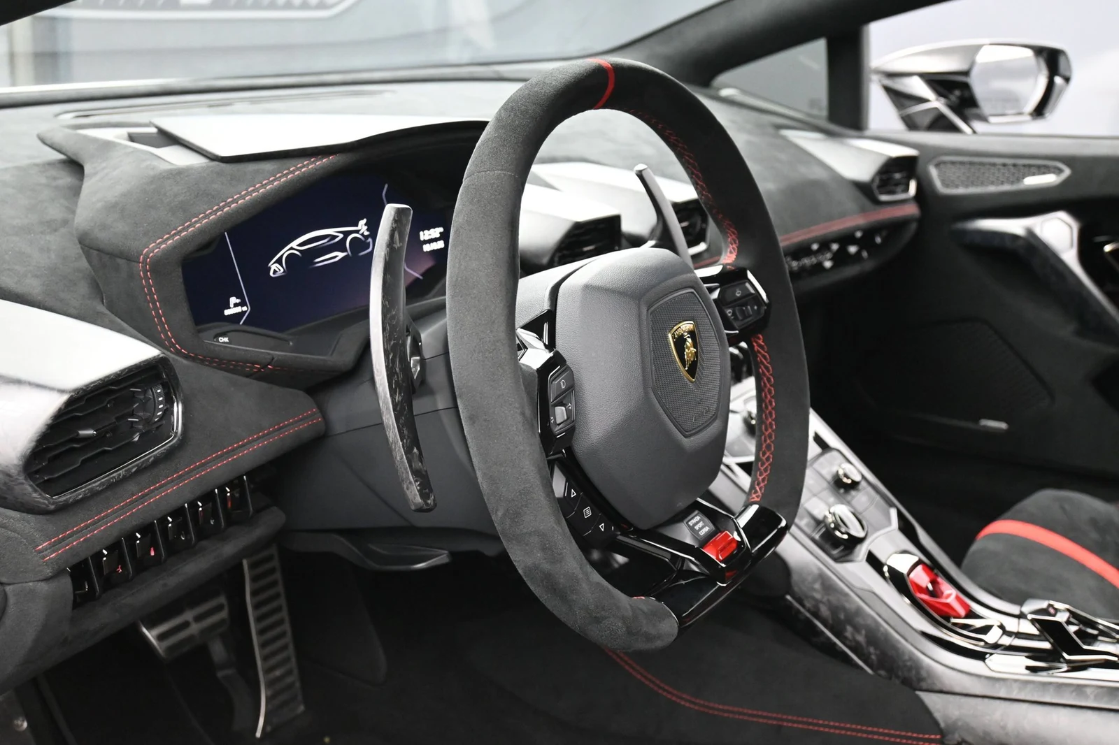 2018 Lamborghini Huracán Performante interior, Nero Cosmus