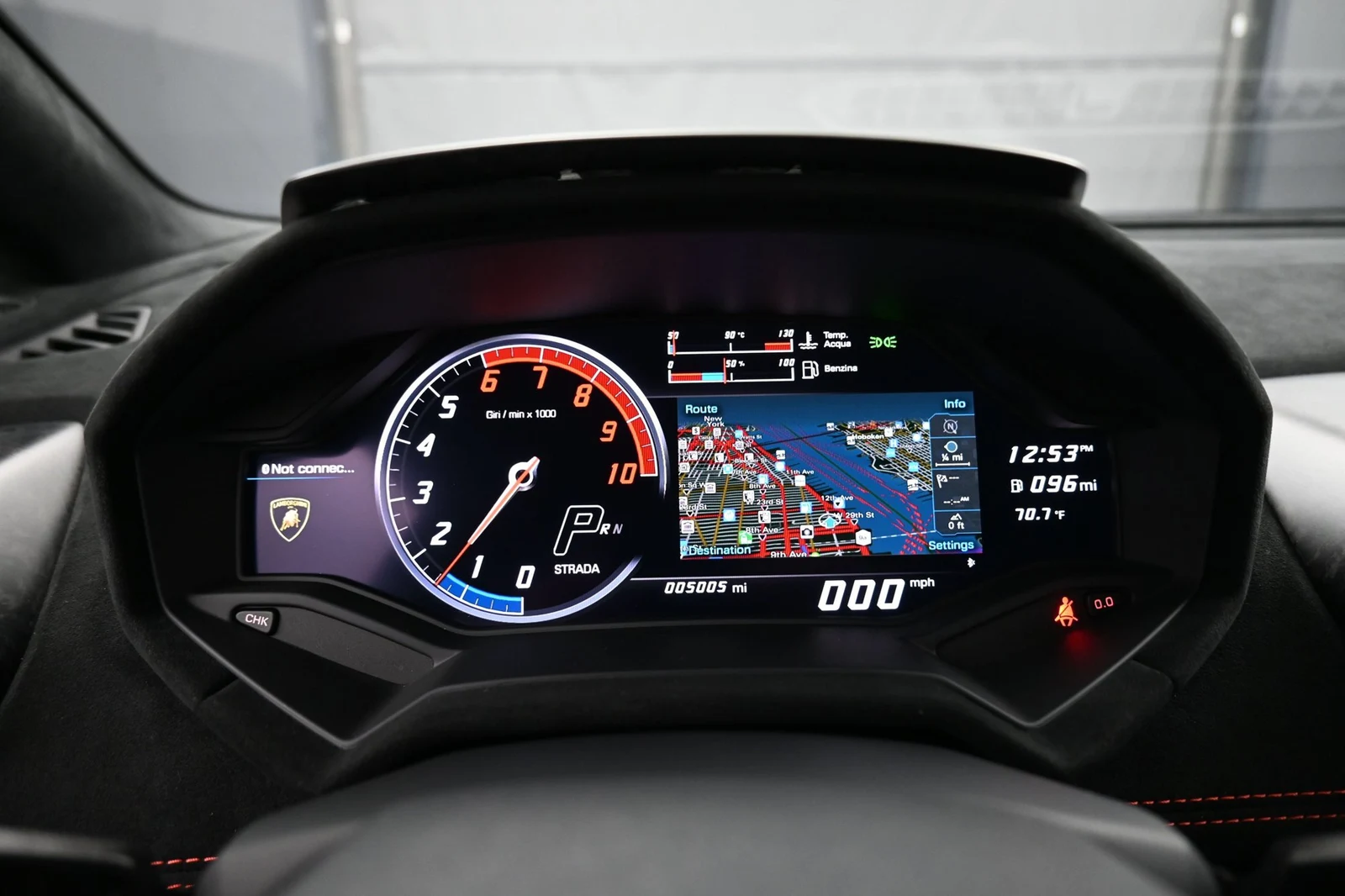 2018 Lamborghini Huracán Performante interior, Nero Cosmus