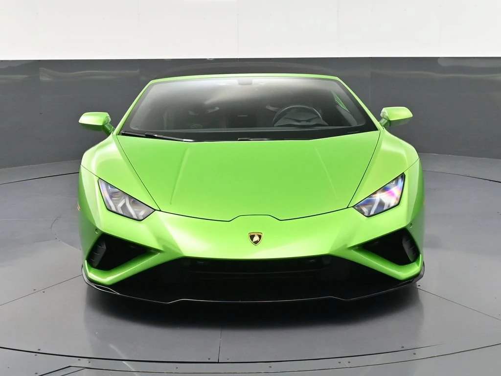2022 Lamborghini Huracán EVO RWD Spyder for sale, front three-quarter view, Green