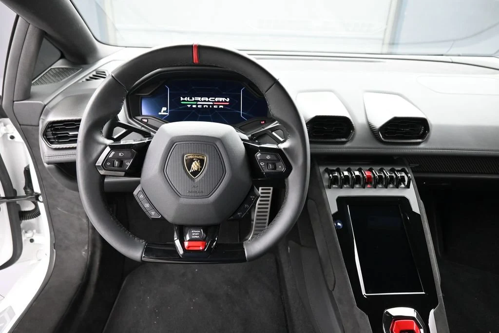 2023 Lamborghini Huracán Tecnica interior, Nero Ade/Bianco Leda