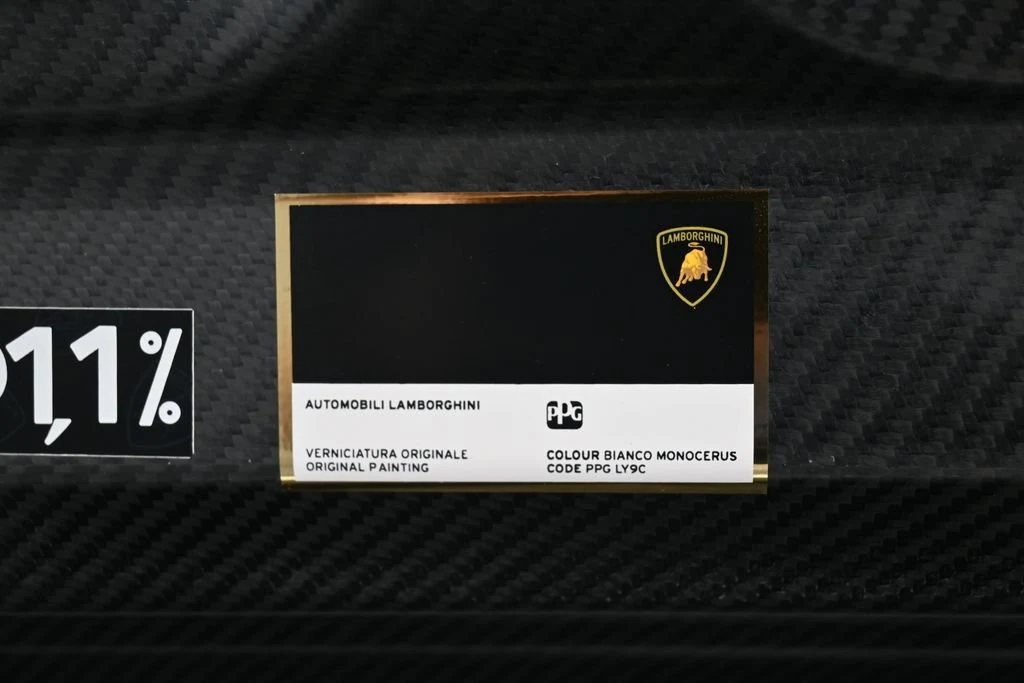 2023 Lamborghini Huracán Tecnica interior, door sill, Nero Ade/Bianco Leda
