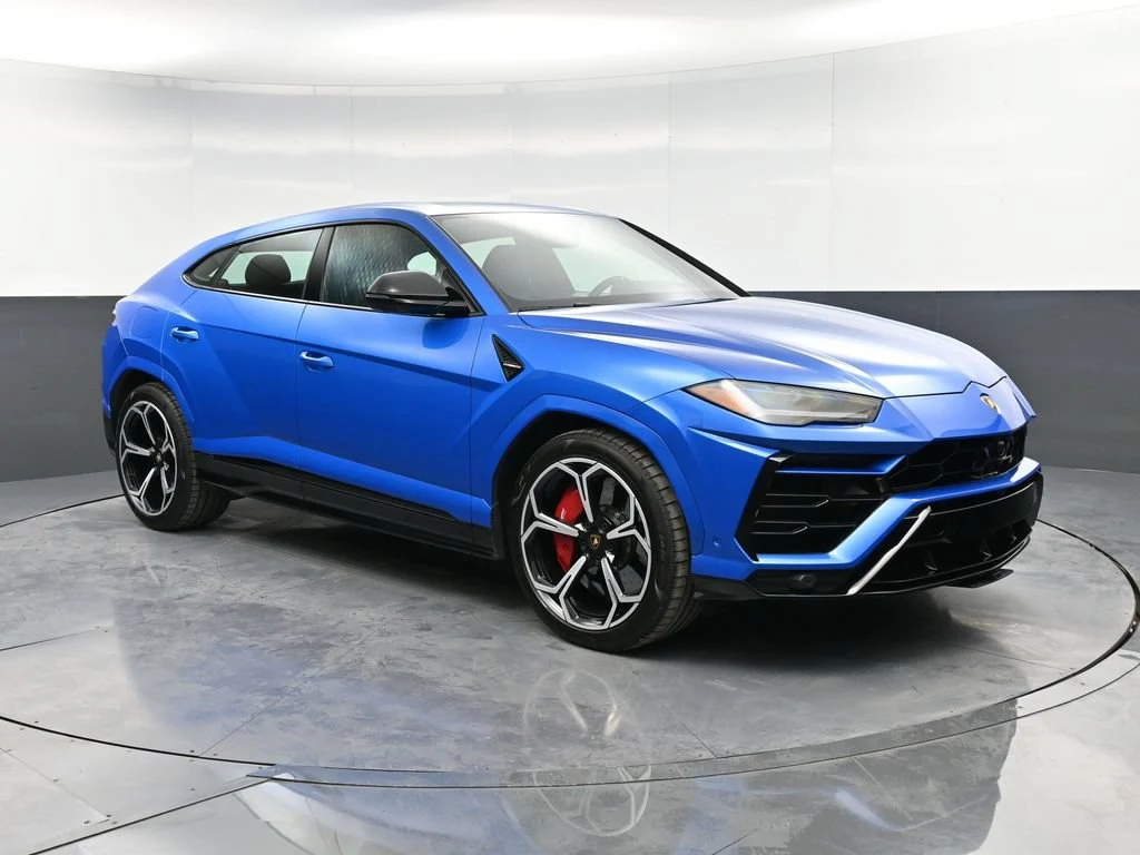 2022 Lamborghini Urus Graphite Capsule for sale, front three-quarter view, Blue