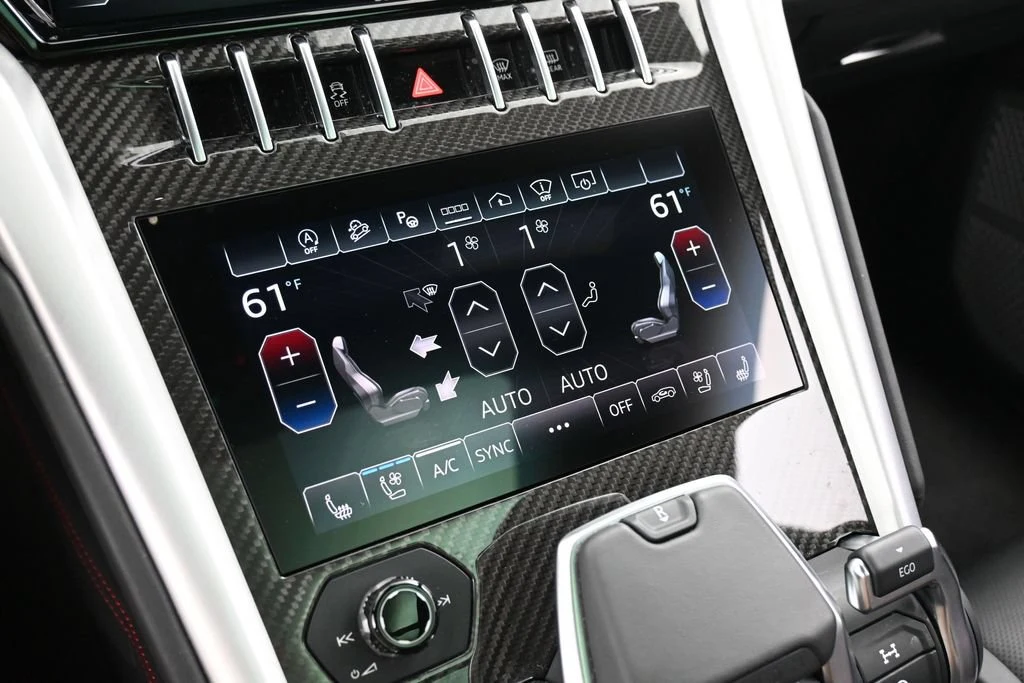 2023 Lamborghini Urus S interior, center console, Nero Ade