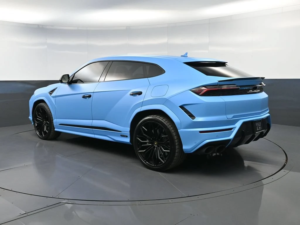 2025 Lamborghini Urus SE, rear three-quarter view, Blue