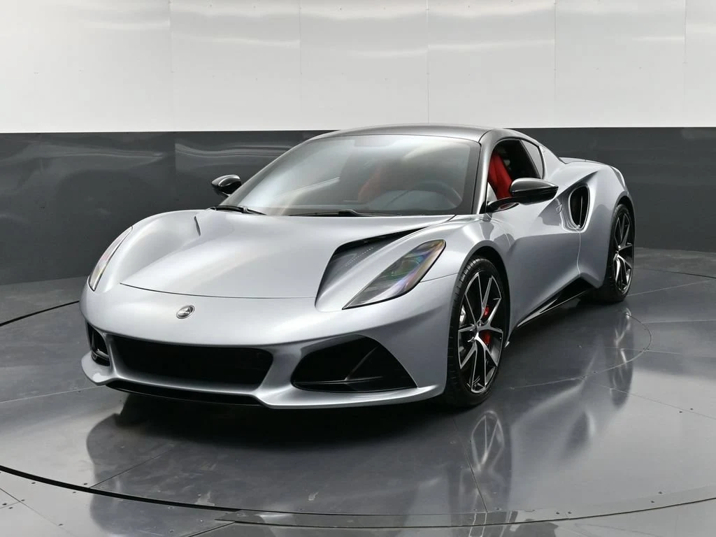 2025 Lotus Emira V6 for sale, front three-quarter view, Silver