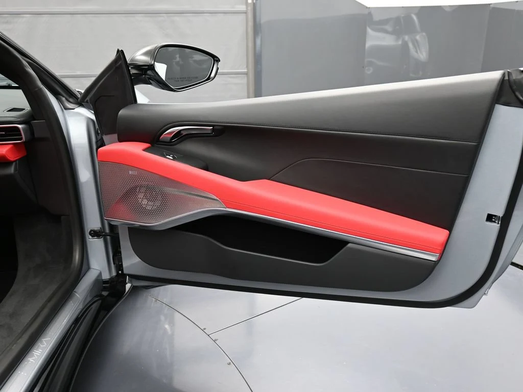 2025 Lotus Emira V6 interior, door panel, Red Leather
