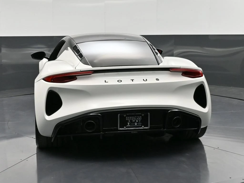 2025 Lotus Emira V6, rear three-quarter view, White