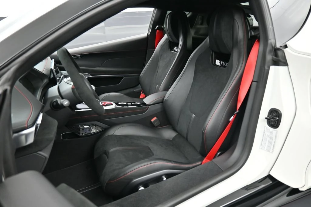 2026 Lotus Emira V6 SE Racing Line interior, seats, Black with Red Accents