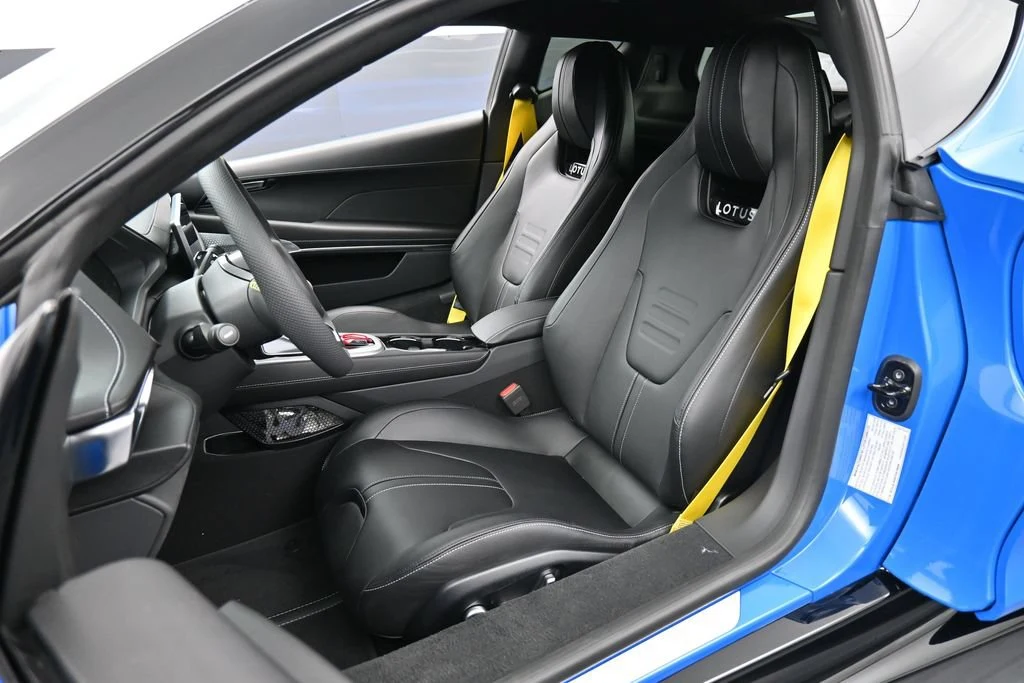 2026 Lotus Emira V6 SE interior, seats, Black with Yellow Accents