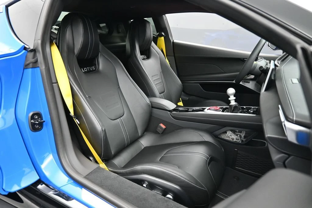 2026 Lotus Emira V6 SE interior, seats, Black with Yellow Accents