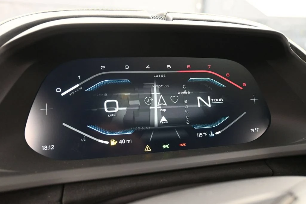 2026 Lotus Emira V6 interior, Black with Yellow Stitch