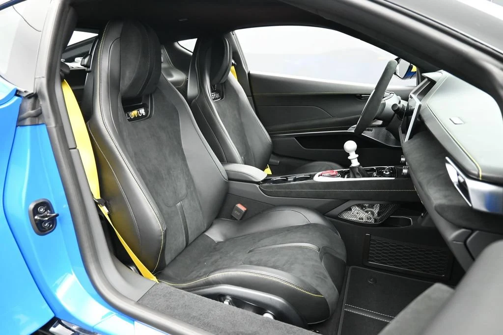 2026 Lotus Emira V6 interior, seats, Black with Yellow Stitch