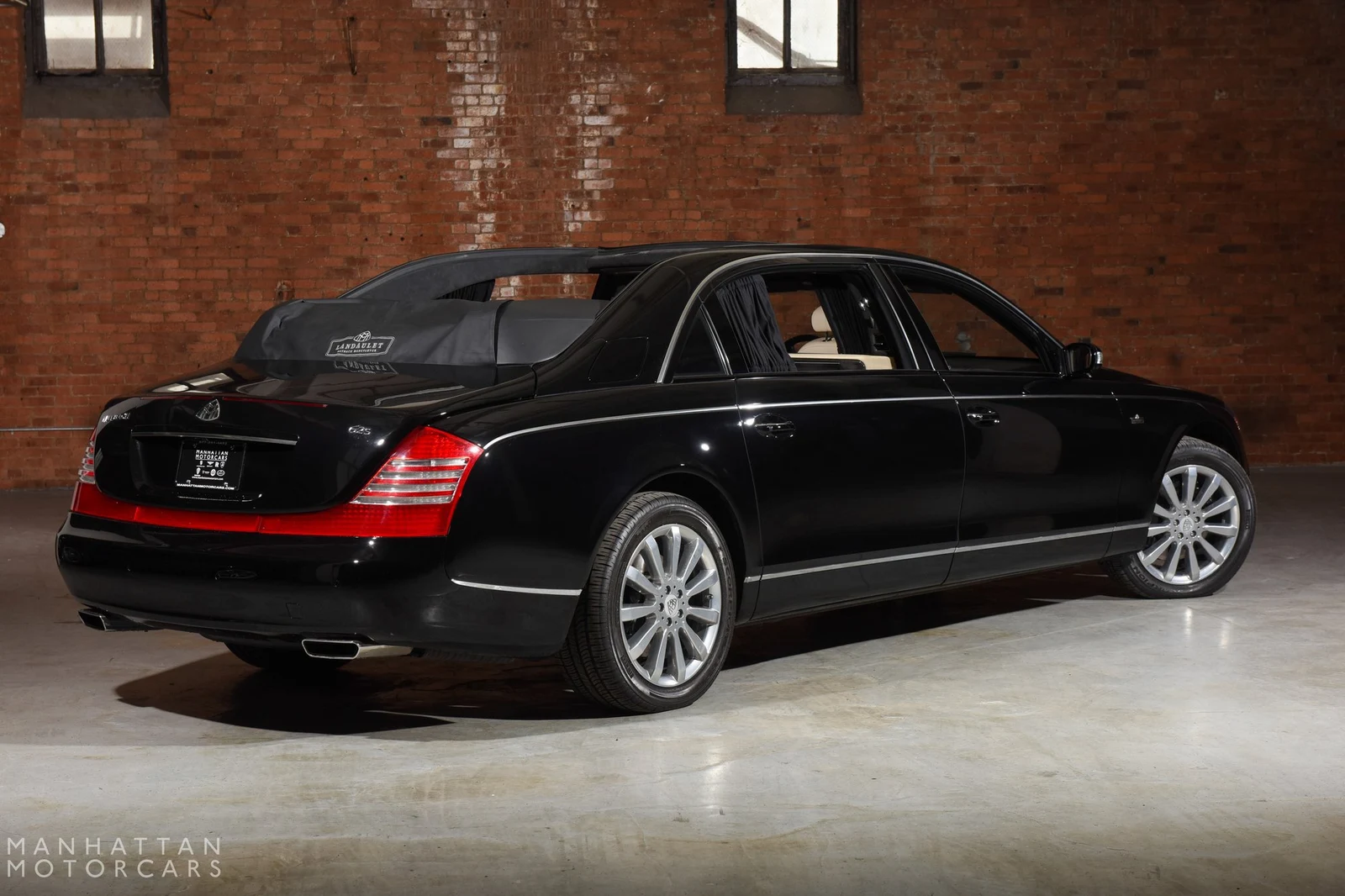 2009 Maybach 62 S Landaulet, rear three-quarter view, Black