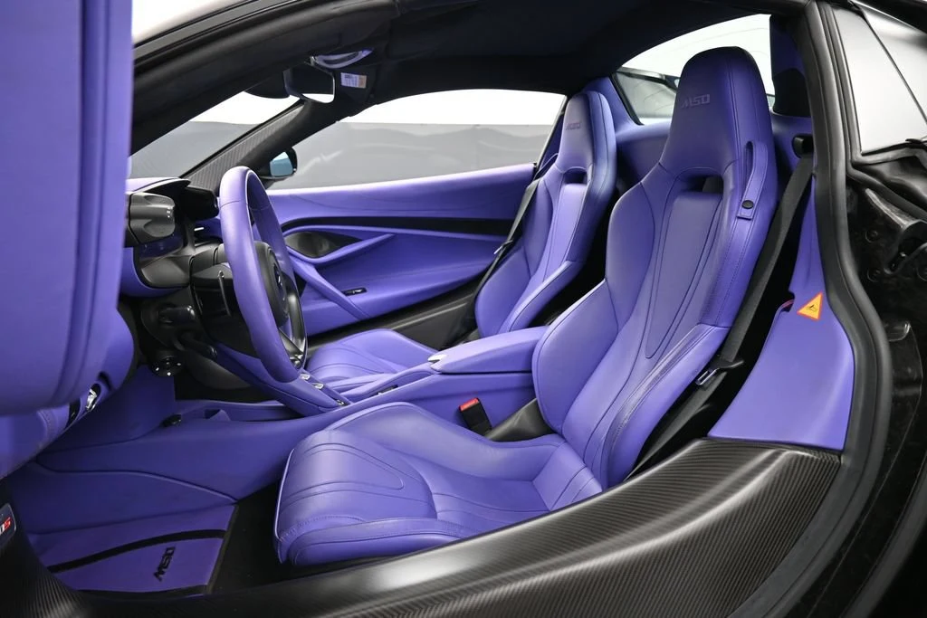 2024 McLaren 750S Spider interior, seats, Purple