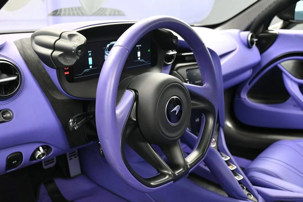 2024 McLaren 750S Spider interior, Purple
