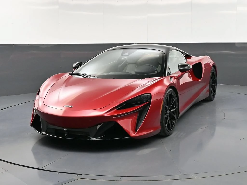 2024 McLaren Artura for sale, front three-quarter view, Red