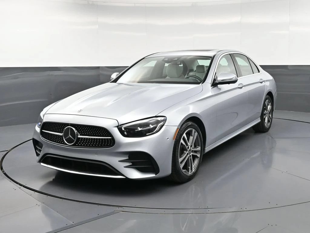 2023 Mercedes-Benz E 350 4MATIC for sale, front three-quarter view, Silver