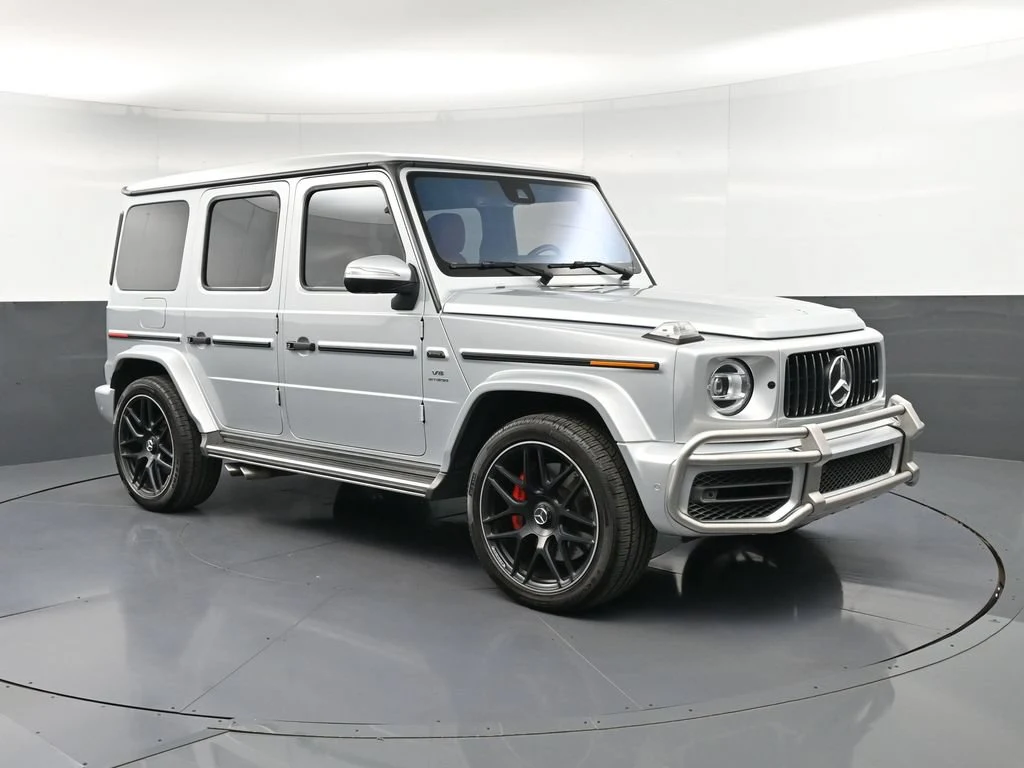 2021 Mercedes-AMG G 63 for sale, front three-quarter view, Grey