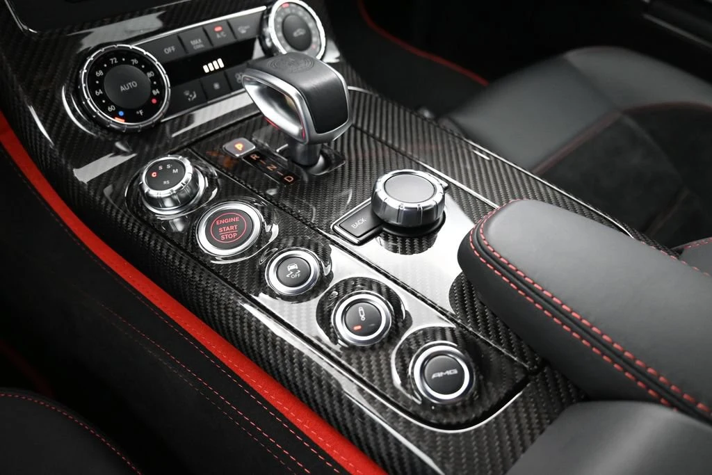 2014 Mercedes-Benz SLS AMG Black Series interior, center console, Black