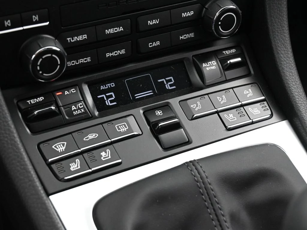 2024 Porsche 718 Cayman interior, center console, Black