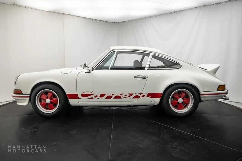 1973 Porsche 911 Carrera RS 2.7, side profile, White