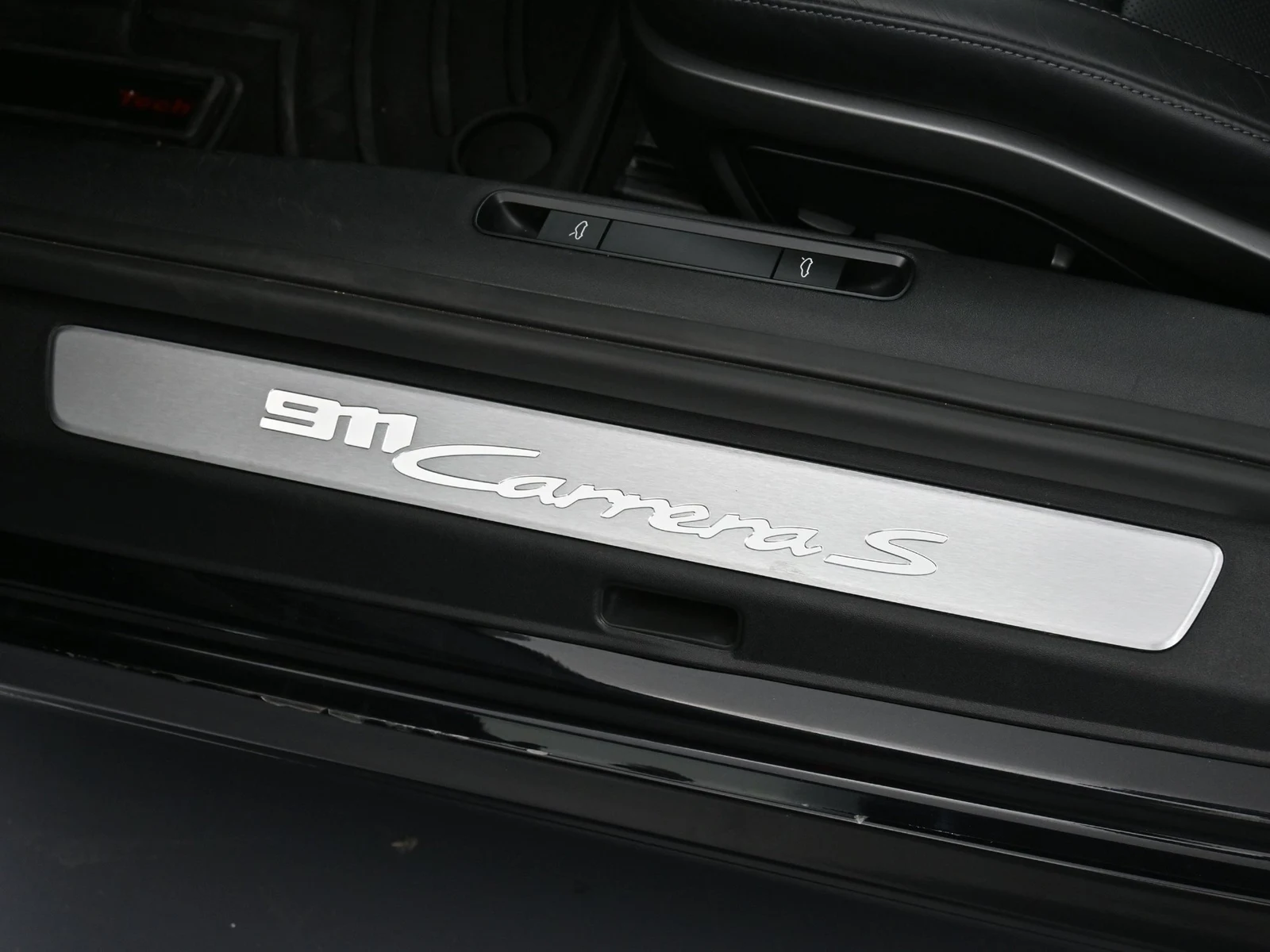 2021 Porsche 911 Carrera S interior, door sill, Black