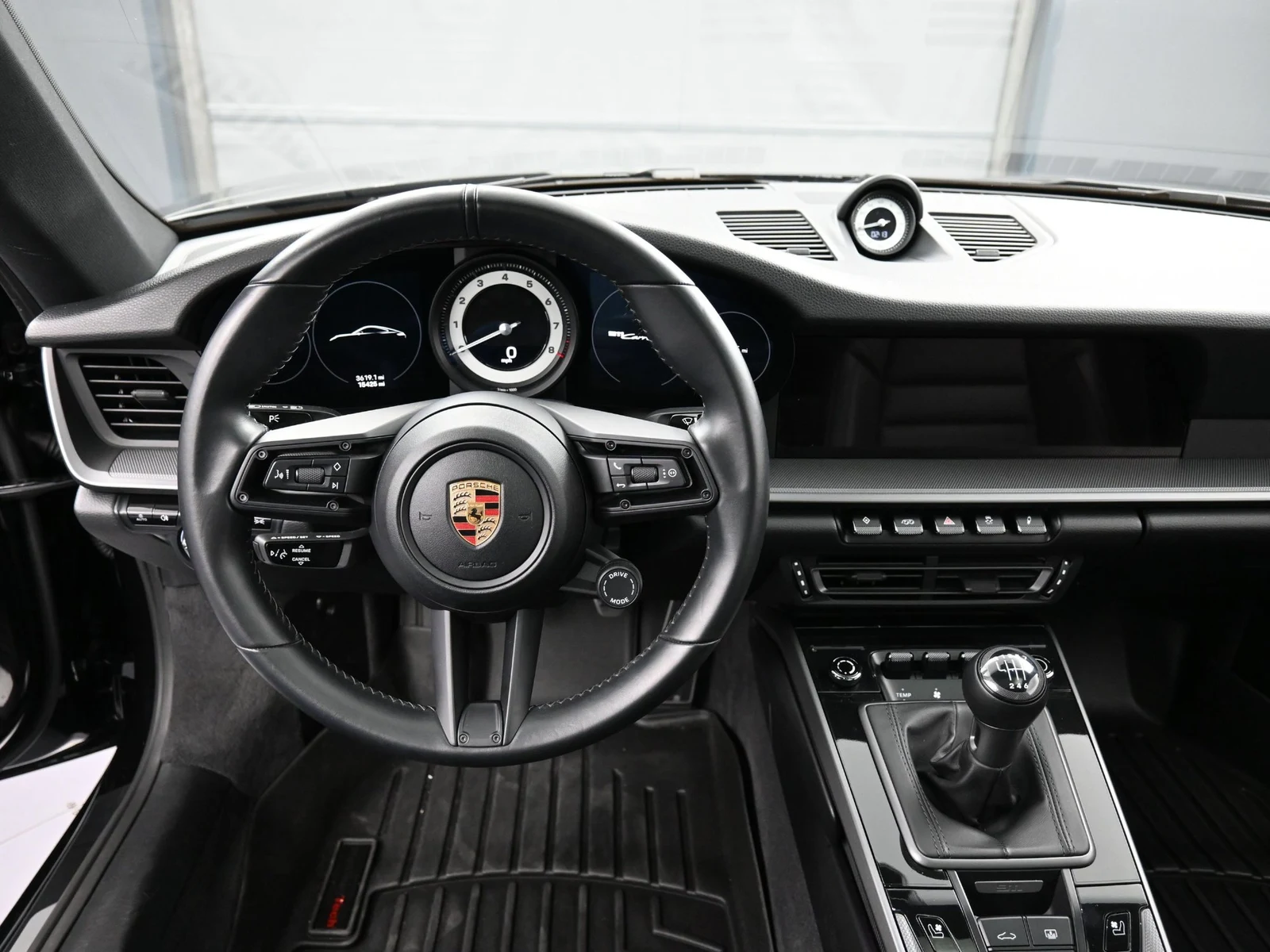 2021 Porsche 911 Carrera S interior, Black