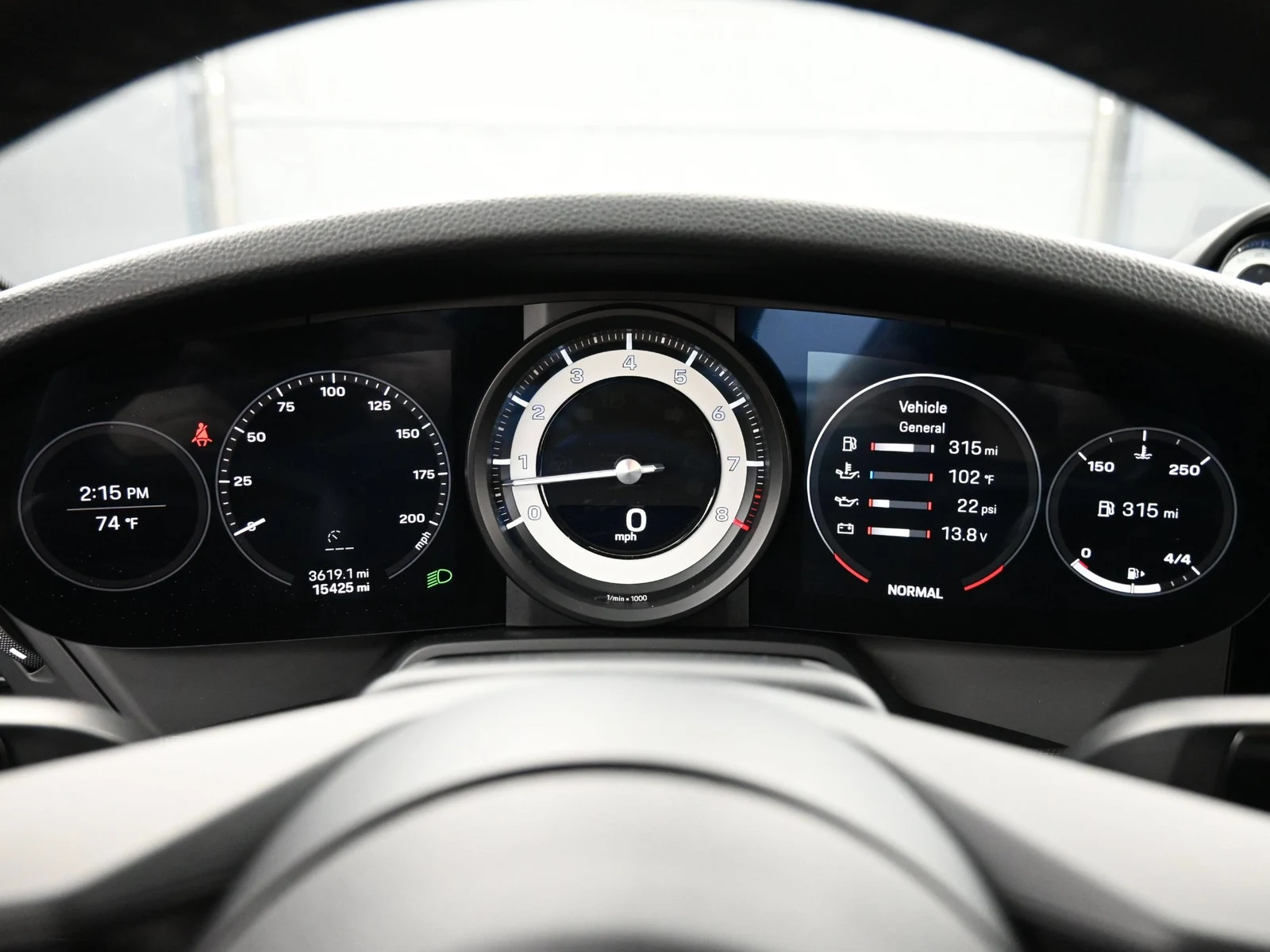 2021 Porsche 911 Carrera S interior, Black