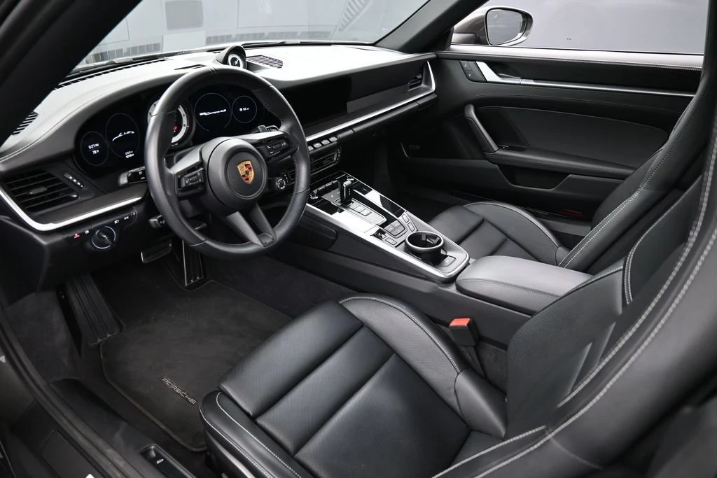 2023 Porsche 911 Carrera 4S Cabriolet interior, Black/Chalk Stitching