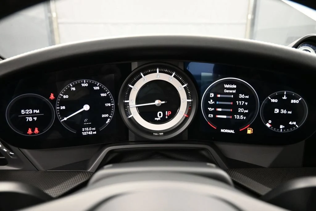 2023 Porsche 911 Carrera 4S Cabriolet interior, Black/Chalk Stitching