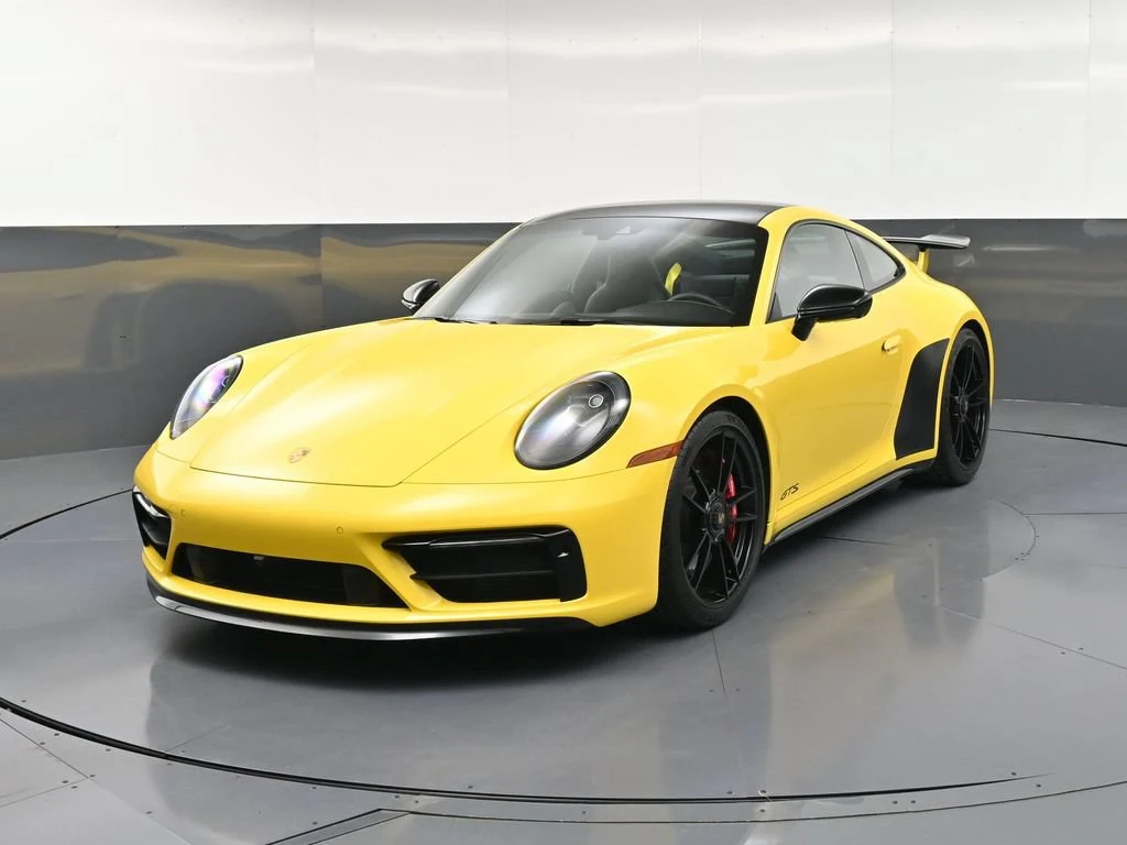 2023 Porsche 911 Carrera GTS for sale, front three-quarter view, Yellow