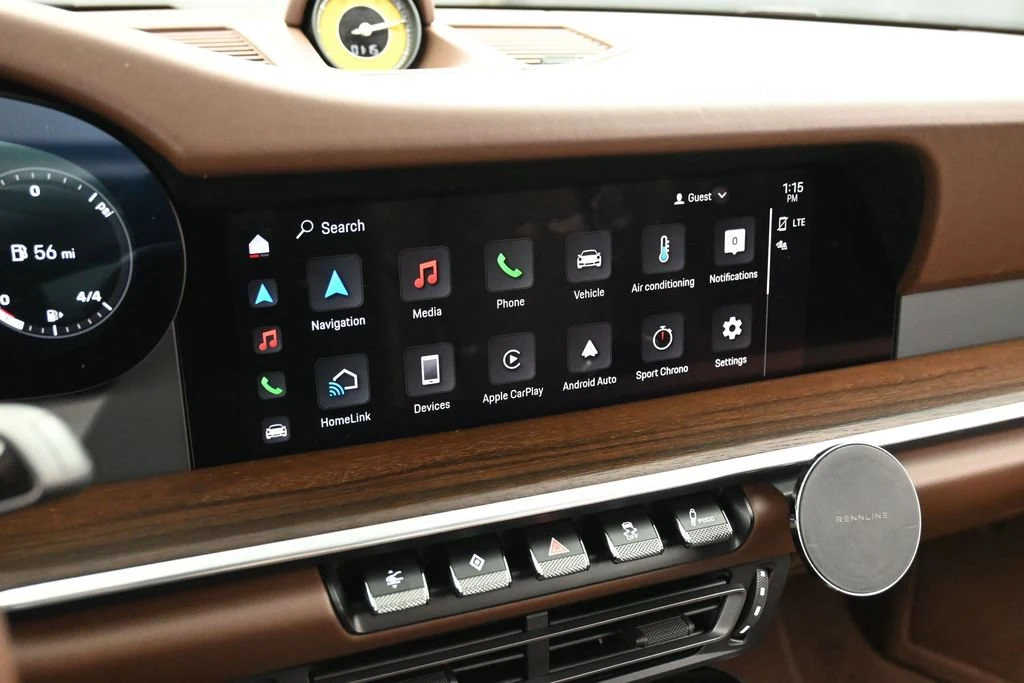 2024 Porsche 911 Turbo S Cabriolet interior, dashboard, Truffle Brown