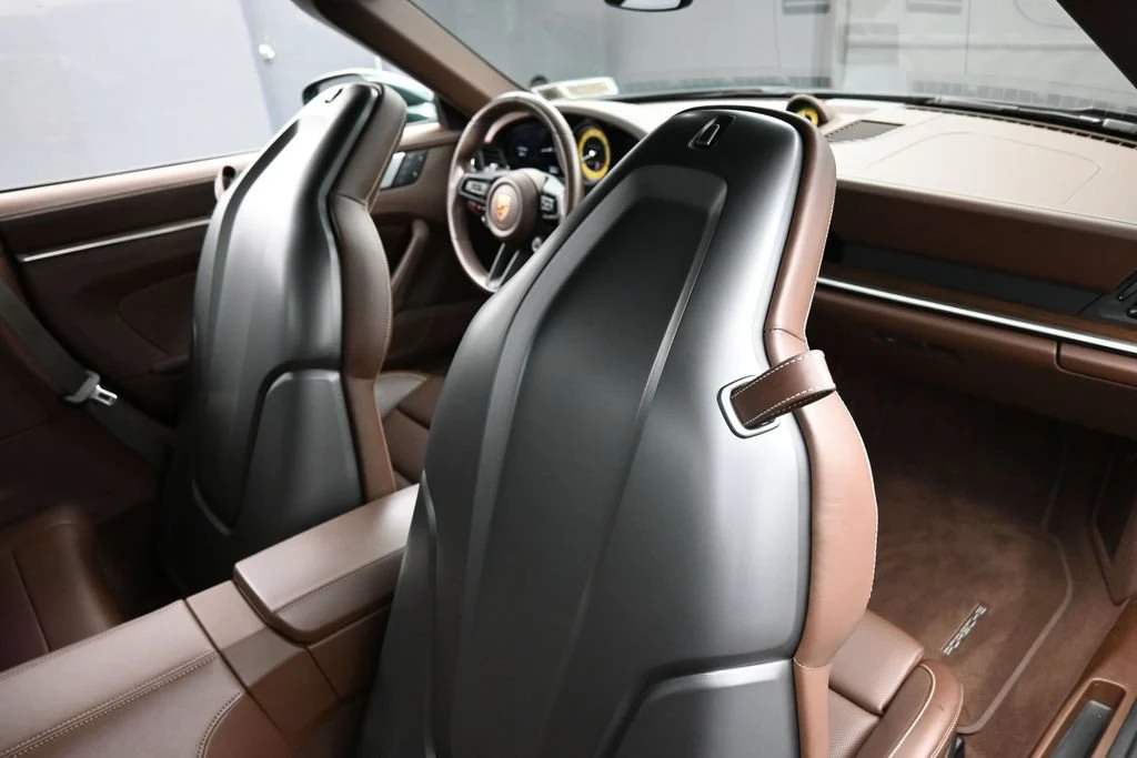 2024 Porsche 911 Turbo S Cabriolet interior, Truffle Brown