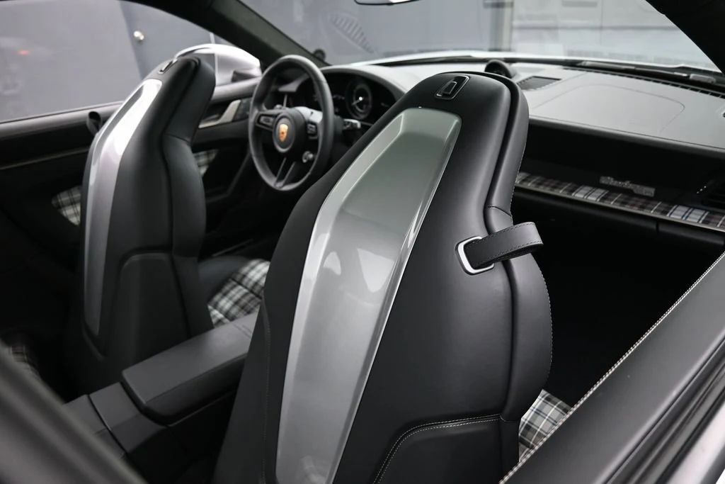 2025 Porsche 911 Turbo 50 Years interior, Black with Tartan Fabric