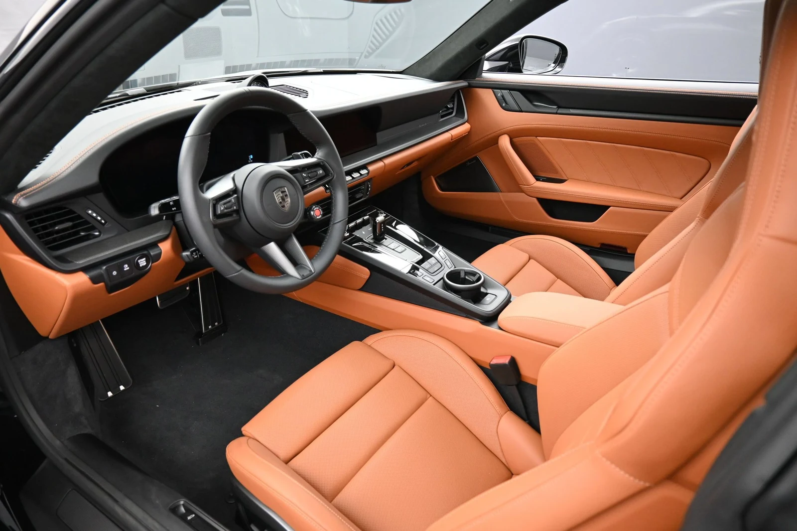 2026 Porsche 911 Turbo S interior, Basalt Black/Classic Cognac