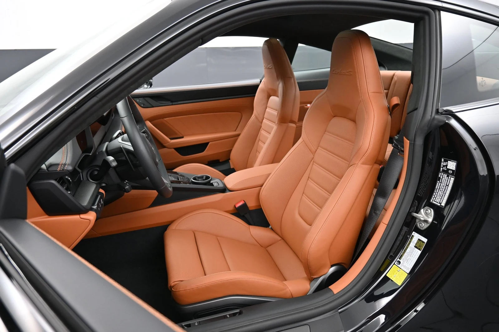 2026 Porsche 911 Turbo S interior, seats, Basalt Black/Classic Cognac