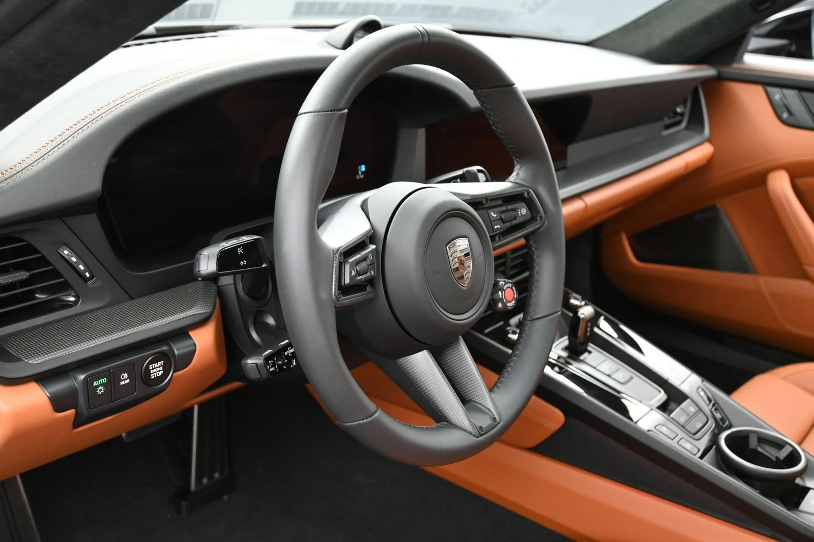 2026 Porsche 911 Turbo S interior, Basalt Black/Classic Cognac