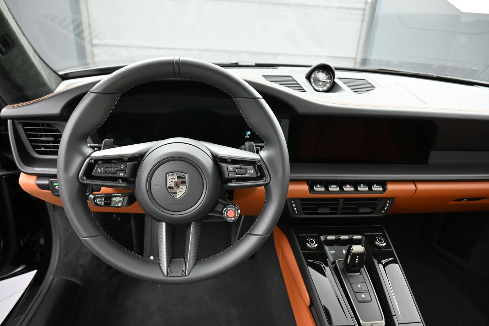 2026 Porsche 911 Turbo S interior, dashboard, Basalt Black/Classic Cognac