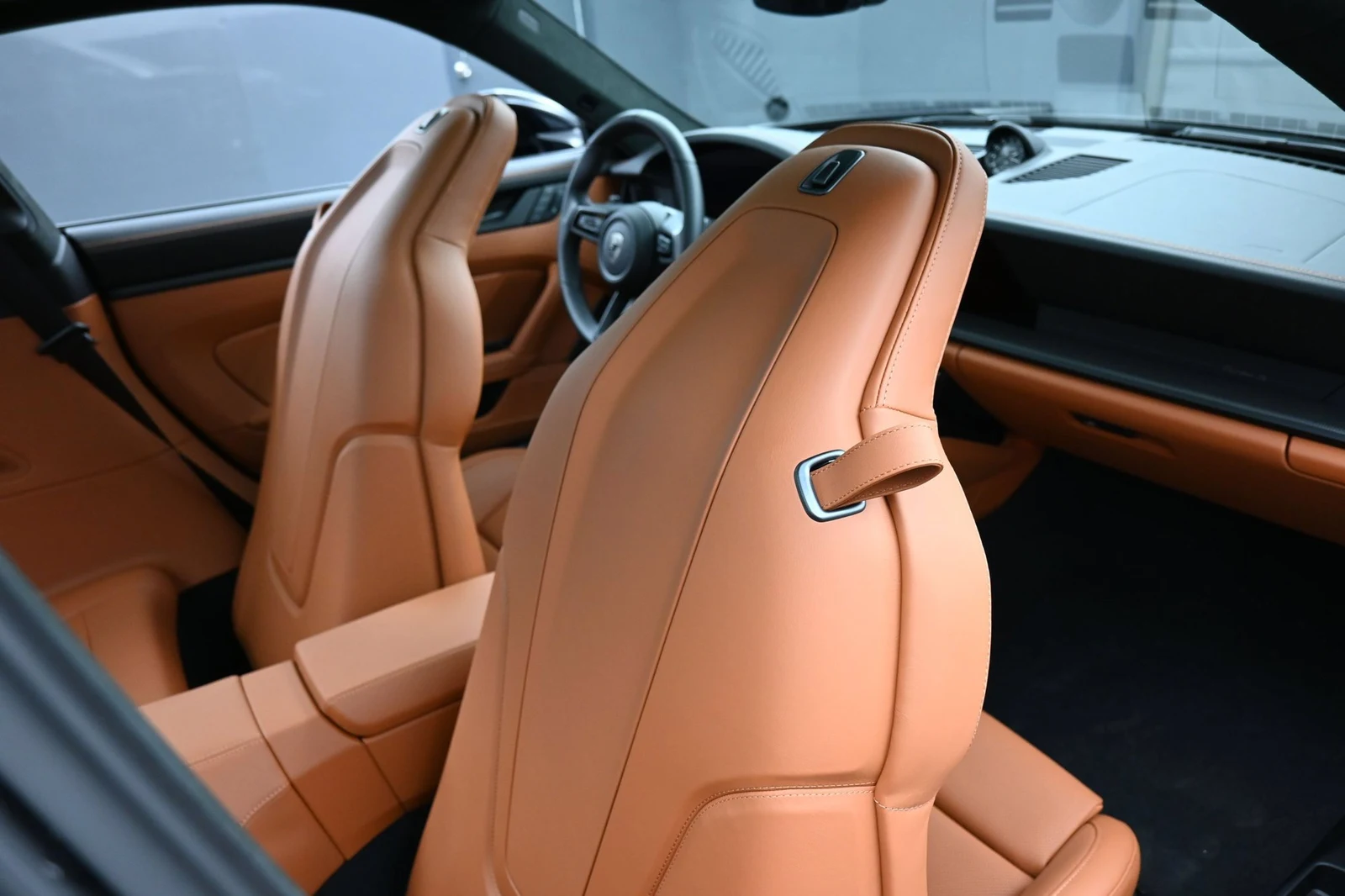 2026 Porsche 911 Turbo S interior, seats, Basalt Black/Classic Cognac