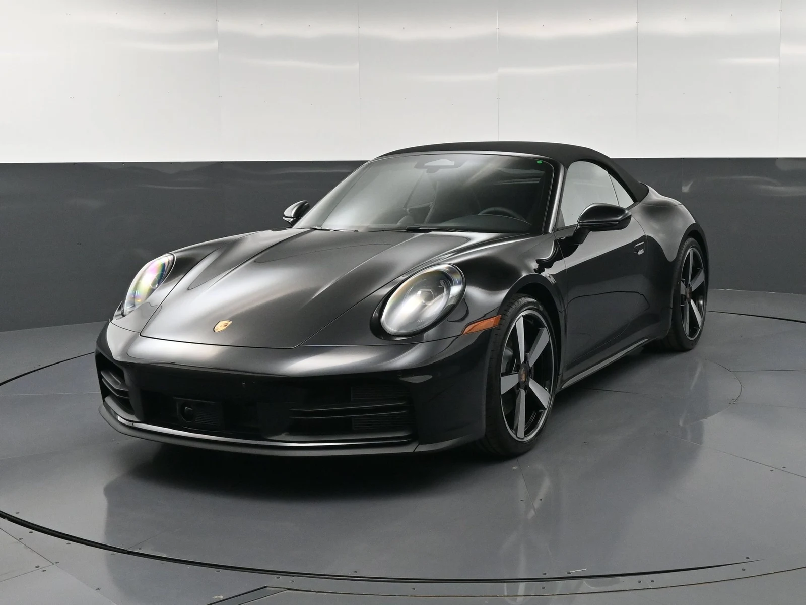 2026 Porsche 911 Carrera Cabriolet for sale, front three-quarter view, Black