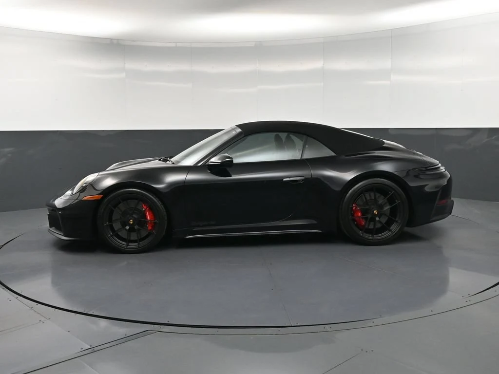 2026 Porsche 911 Carrera 4 GTS Cabriolet, side profile, Black
