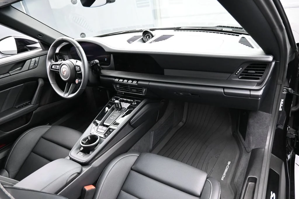 2026 Porsche 911 Carrera 4 GTS Cabriolet interior, Black