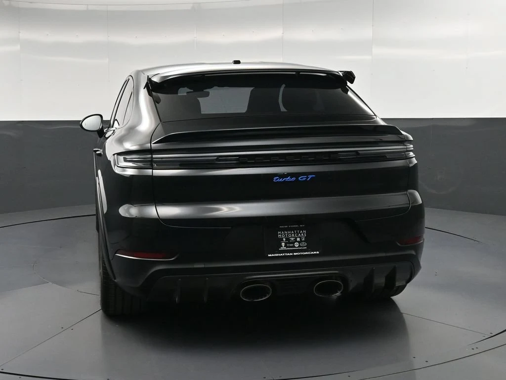 2024 Porsche Cayenne Turbo GT, rear three-quarter view, Black