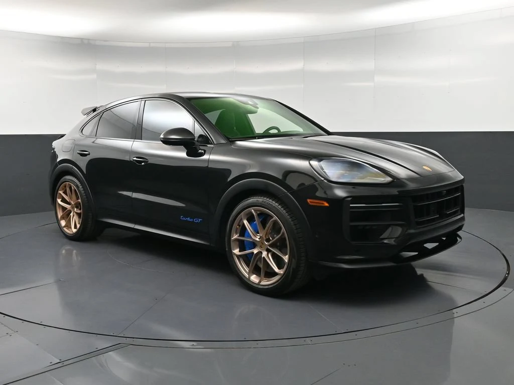 2024 Porsche Cayenne Turbo GT for sale, front three-quarter view, Black