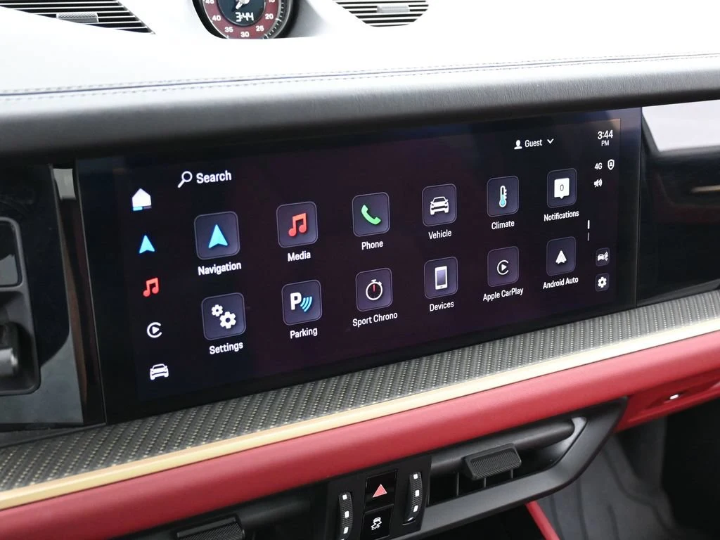 2025 Porsche Cayenne S interior, Black/Bordeaux Red